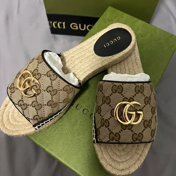 Authentic Gucci GG spadrilles sandals, completly new, never worn!!! - Picture 1 of 10
